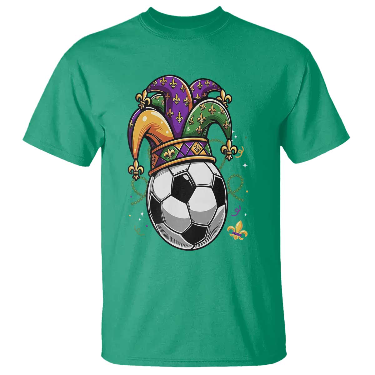 Mardi Gras Soccer Ball T Shirt Funny Louisiana Carnival Sports Gift TS12 Irish Green Print Your Wear