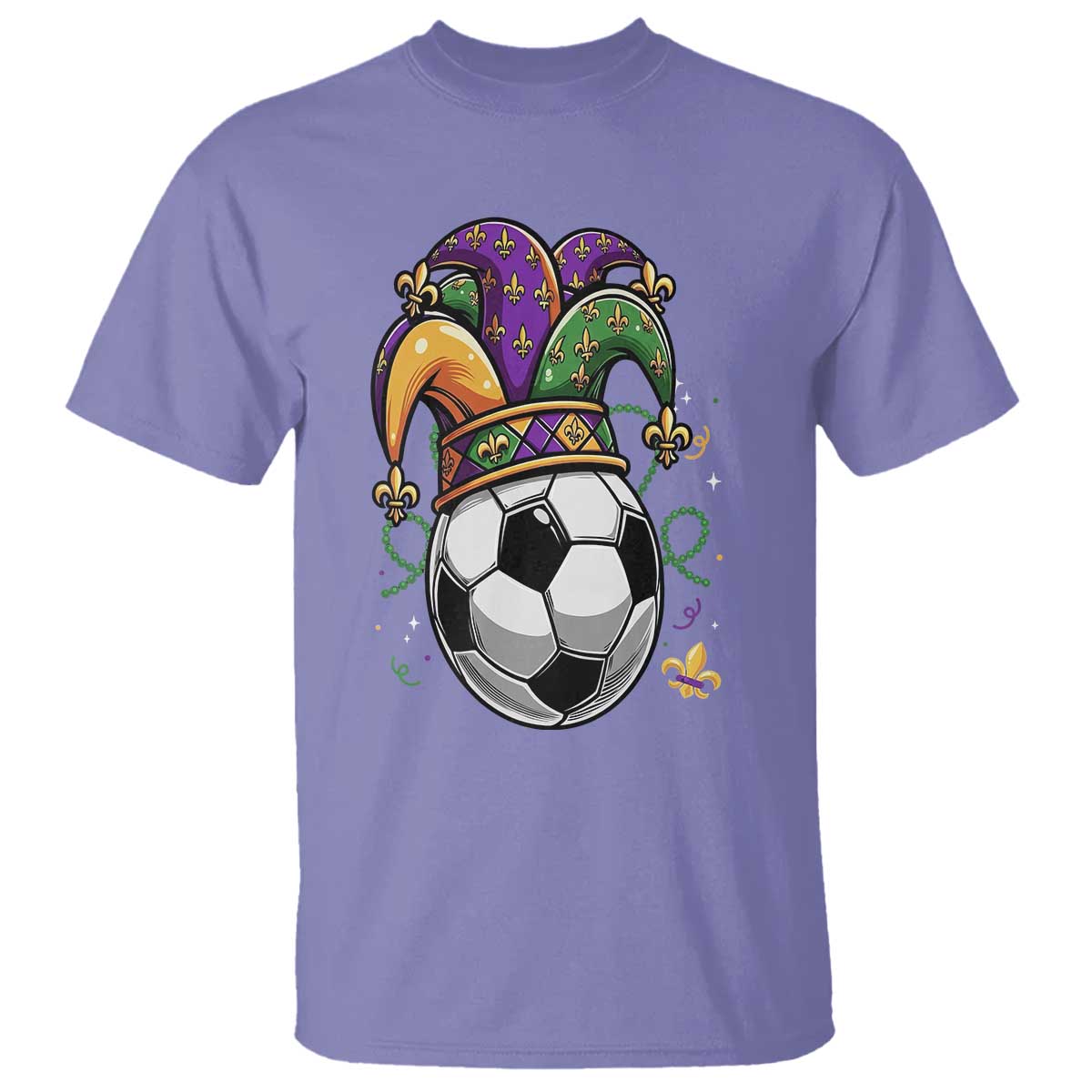 Mardi Gras Soccer Ball T Shirt Funny Louisiana Carnival Sports Gift TS12 Violet Print Your Wear