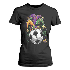 Mardi Gras Soccer Ball T Shirt For Women Funny Louisiana Carnival Sports Gift TS12 Black Print Your Wear