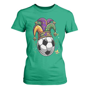 Mardi Gras Soccer Ball T Shirt For Women Funny Louisiana Carnival Sports Gift TS12 Irish Green Print Your Wear