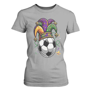 Mardi Gras Soccer Ball T Shirt For Women Funny Louisiana Carnival Sports Gift TS12 Sport Gray Print Your Wear