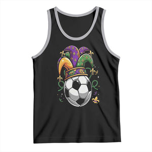 Mardi Gras Soccer Ball Tank Top Funny Louisiana Carnival Sports Gift TS12 Black Athletic Heather Print Your Wear