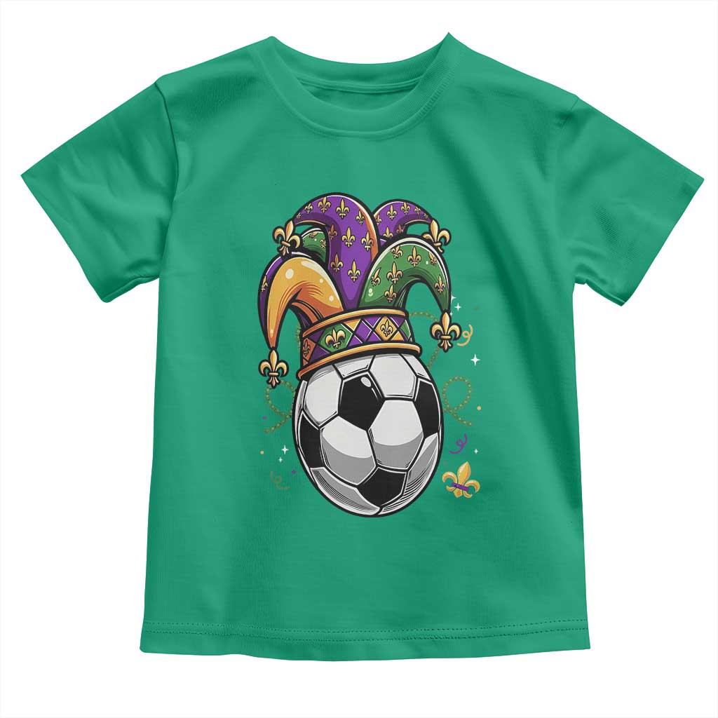 Mardi Gras Soccer Ball Toddler T Shirt Funny Louisiana Carnival Sports Gift TS12 Irish Green Print Your Wear