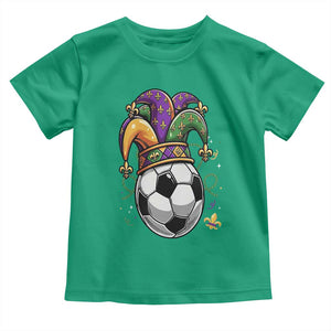 Mardi Gras Soccer Ball Toddler T Shirt Funny Louisiana Carnival Sports Gift TS12 Irish Green Print Your Wear