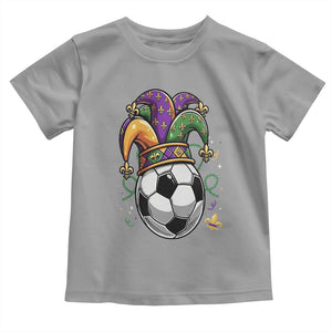 Mardi Gras Soccer Ball Toddler T Shirt Funny Louisiana Carnival Sports Gift TS12 Sport Gray Print Your Wear