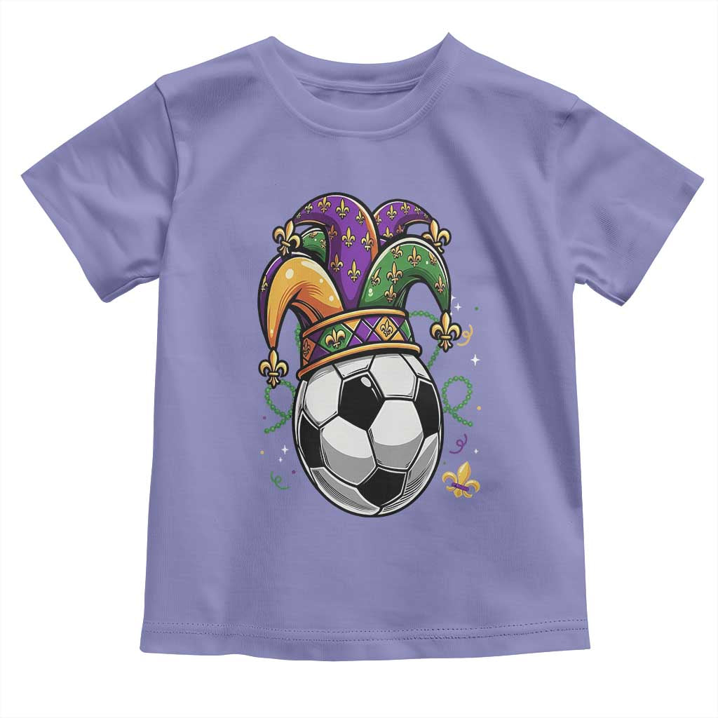 Mardi Gras Soccer Ball Toddler T Shirt Funny Louisiana Carnival Sports Gift TS12 Violet Print Your Wear