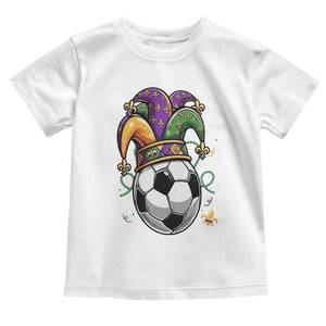 Mardi Gras Soccer Ball Toddler T Shirt Funny Louisiana Carnival Sports Gift TS12 White Print Your Wear