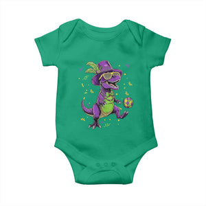 Funny Mardi Gras Dinosaur Playing Soccer Baby Onesie TS12 Irish Green Print Your Wear