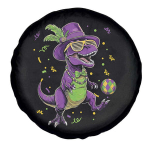 Funny Mardi Gras Dinosaur Playing Soccer Spare Tire Cover TS12 Print Your Wear