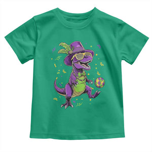 Funny Mardi Gras Dinosaur Playing Soccer Toddler T Shirt TS12 Irish Green Print Your Wear