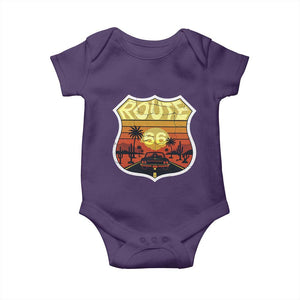 Retro Route Highway 66 Baby Onesie Vintage Americana Road Trip TS12 Purple Print Your Wear