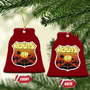 Retro Route Highway 66 Ceramic Ornament Vintage Americana Road Trip TS12 Print Your Wear