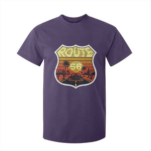 Retro Route Highway 66 T Shirt For Kid Vintage Americana Road Trip TS12 Purple Print Your Wear