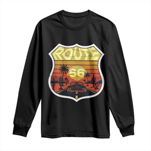 Retro Route Highway 66 Long Sleeve Shirt Vintage Americana Road Trip TS12 Black Print Your Wear