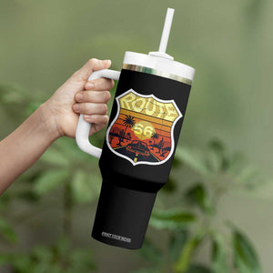 Retro Route Highway 66 Tumbler With Handle Vintage Americana Road Trip TS12 Print Your Wear