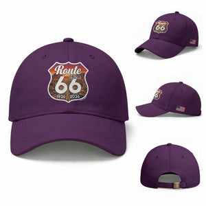Route Highway 66 Centennial Baseball Cap Vintage Distressed Americas Highway TS12 Baseball Cap Universal Fit Purple Print Your Wear
