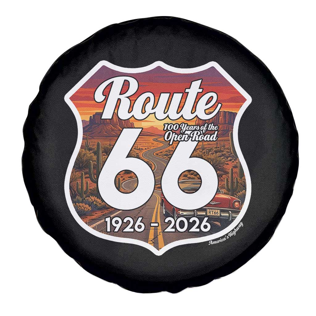 Route Highway 66 Centennial Spare Tire Cover Vintage Distressed Americas Highway TS12 Print Your Wear