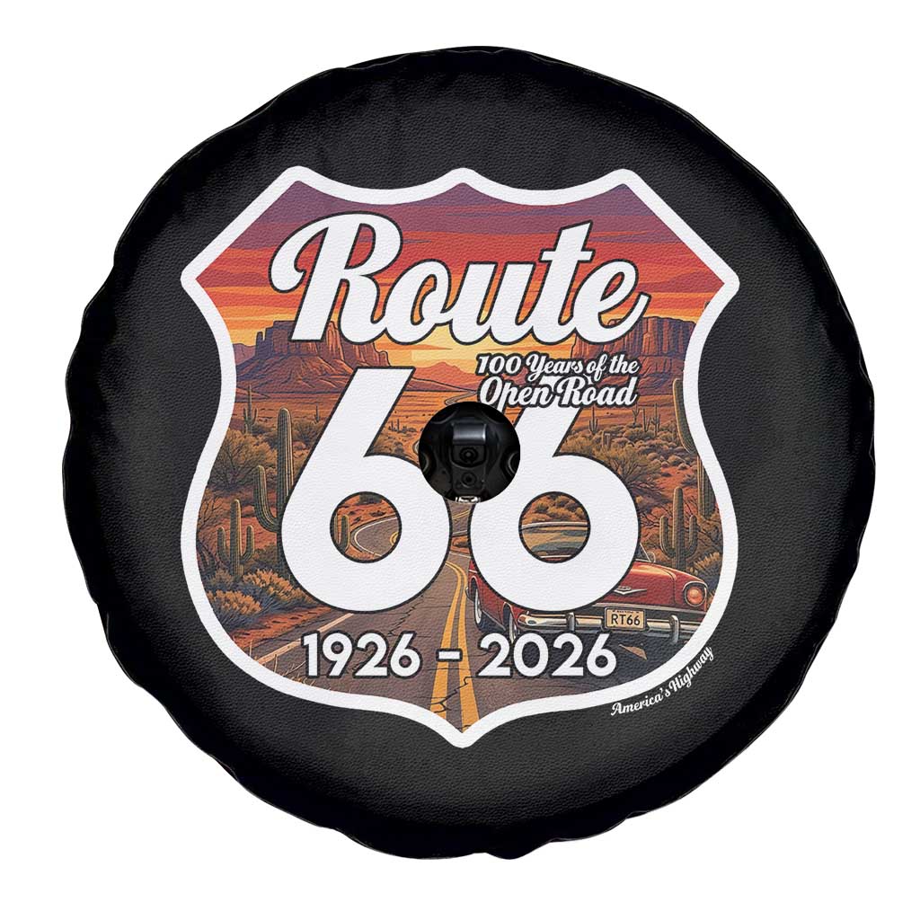 Route Highway 66 Centennial Spare Tire Cover Vintage Distressed Americas Highway TS12 Print Your Wear