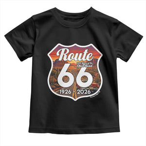 Route Highway 66 Centennial Toddler T Shirt Vintage Distressed Americas Highway TS12 Black Print Your Wear