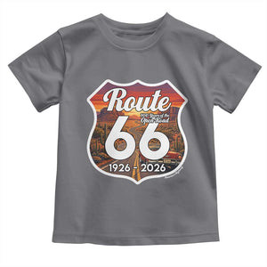 Route Highway 66 Centennial Toddler T Shirt Vintage Distressed Americas Highway TS12 Charcoal Print Your Wear