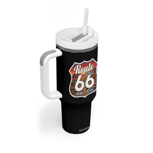 Route Highway 66 Centennial Tumbler With Handle Vintage Distressed Americas Highway TS12 Print Your Wear