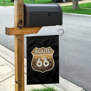 Vintage Motorcycle Road Trip Route Highway 66 Garden Flag Open Road Adventure TS12 Print Your Wear