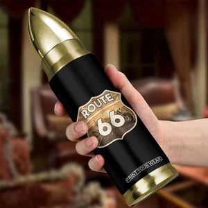 Vintage Motorcycle Road Trip Route Highway 66 Bullet Tumbler Open Road Adventure TS12 Print Your Wear