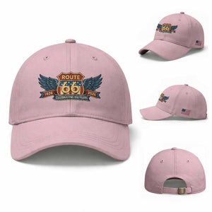 Route Highway 66 Centennial Baseball Cap - 100 Years Of The Mother Road TS12 Baseball Cap Universal Fit Light Pink Print Your Wear