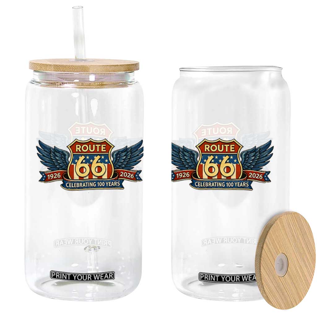 Route Highway 66 Centennial Glass Can 100 Years Of The Mother Road TS12 Print Your Wear