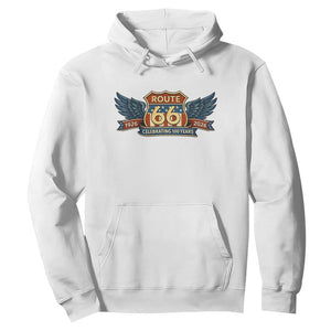 Route Highway 66 Centennial Hoodie 100 Years Of The Mother Road TS12 White Print Your Wear