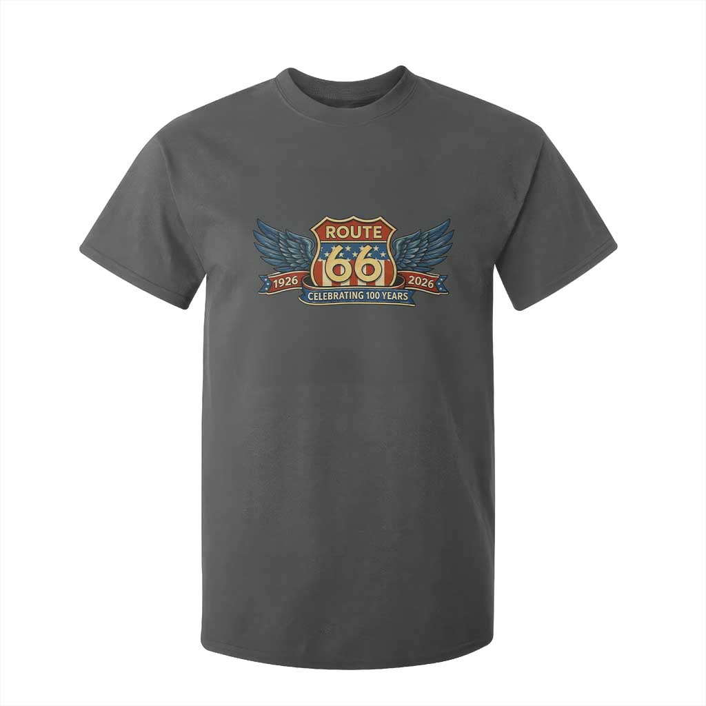 Route Highway 66 Centennial T Shirt For Kid 100 Years Of The Mother Road TS12 Dark Heather Print Your Wear
