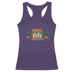 Route Highway 66 Centennial Racerback Tank Top 100 Years Of The Mother Road TS12 Purple Print Your Wear