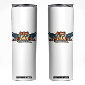 Route Highway 66 Centennial Skinny Tumbler 100 Years Of The Mother Road TS12 White Print Your Wear
