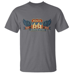Route Highway 66 Centennial T Shirt 100 Years Of The Mother Road TS12 Charcoal Print Your Wear