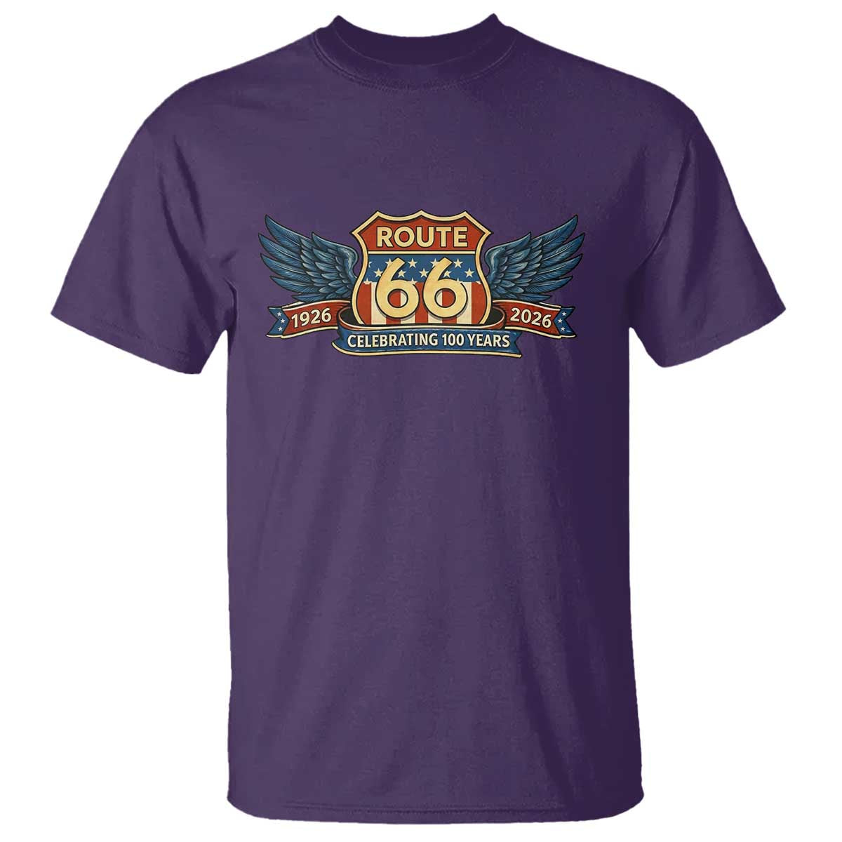 Route Highway 66 Centennial T Shirt 100 Years Of The Mother Road TS12 Purple Print Your Wear