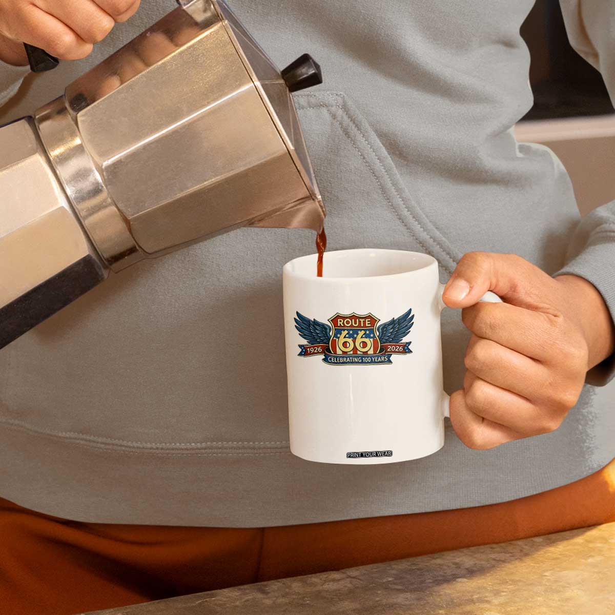 Route Highway 66 Centennial Coffee Mug 100 Years Of The Mother Road TS12 Print Your Wear