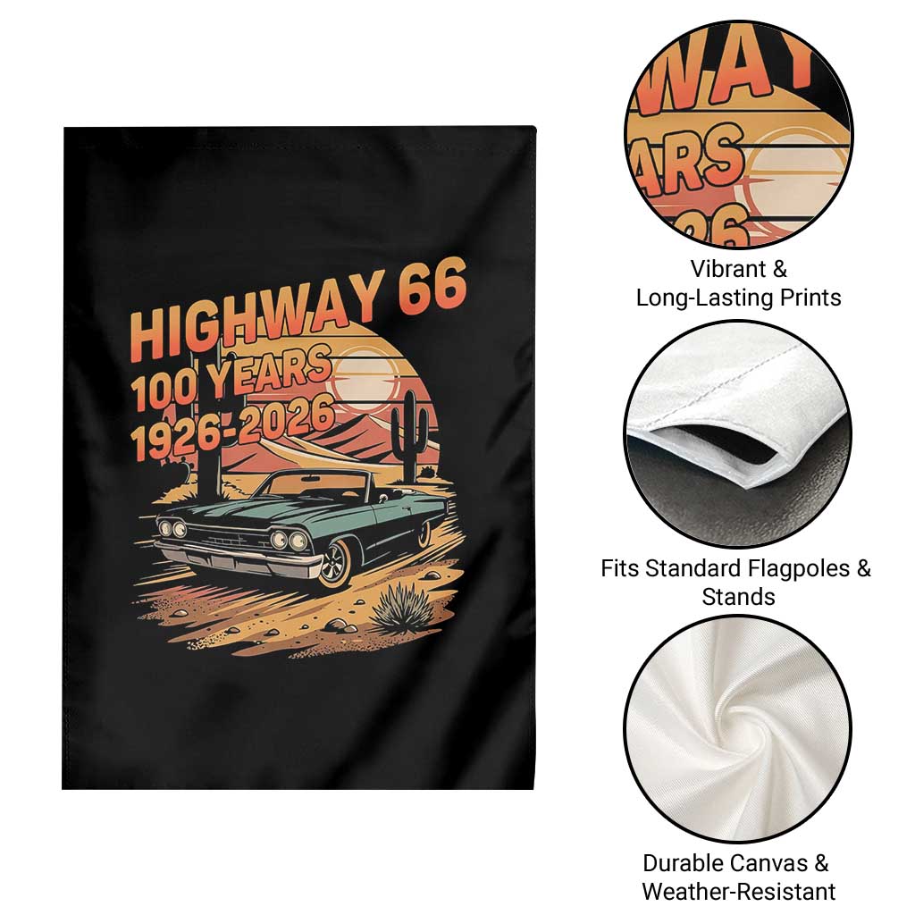 Route Highway 66 Centennial Garden Flag 100 Year Road Trip Adventure TS12 Print Your Wear