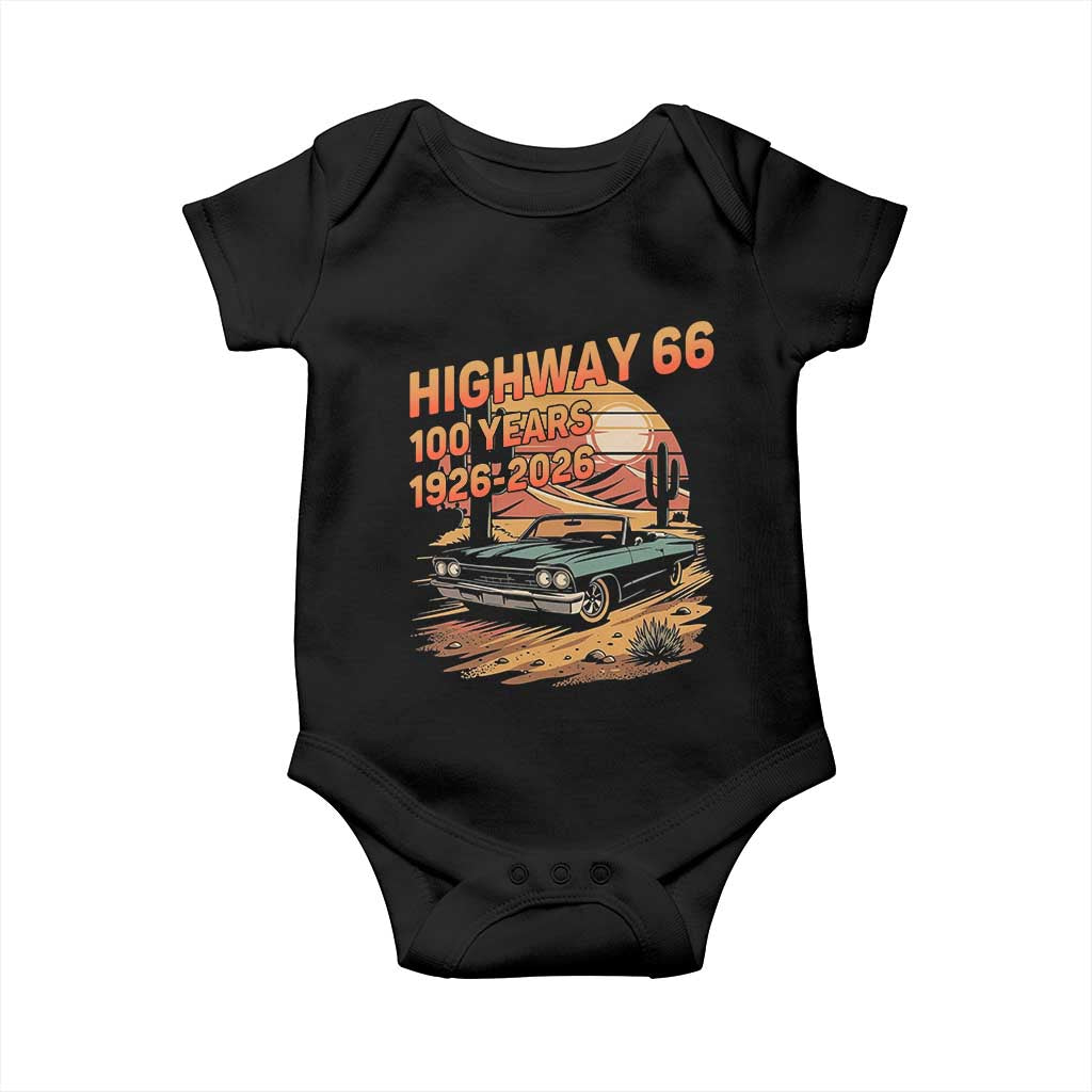 Route Highway 66 Centennial Baby Onesie 100 Year Road Trip Adventure TS12 Black Print Your Wear