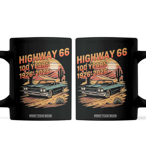 Route Highway 66 Centennial Coffee Mug 100 Year Road Trip Adventure TS12 Black Print Your Wear