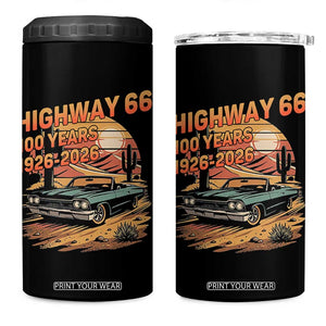 Route Highway 66 Centennial 4 in 1 Can Cooler Tumbler 100 Year Road Trip Adventure TS12 One Size: 16 oz Black Print Your Wear
