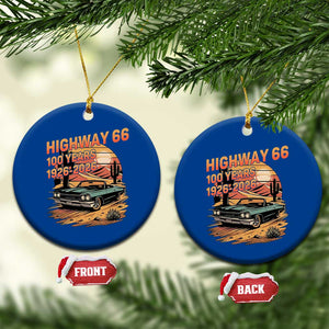 Route Highway 66 Centennial Ceramic Ornament 100 Year Road Trip Adventure TS12 1pc Blue Print Your Wear