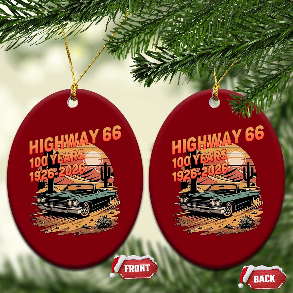 Route Highway 66 Centennial Ceramic Ornament 100 Year Road Trip Adventure TS12 Print Your Wear