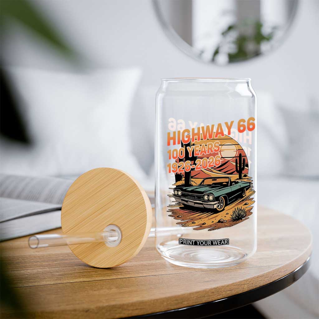 Route Highway 66 Centennial Glass Can 100 Year Road Trip Adventure TS12 Print Your Wear