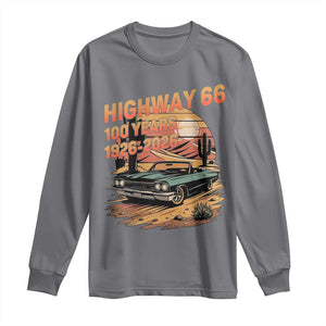 Route Highway 66 Centennial Long Sleeve Shirt 100 Year Road Trip Adventure TS12 Charcoal Print Your Wear