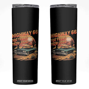Route Highway 66 Centennial Skinny Tumbler 100 Year Road Trip Adventure TS12 Black Print Your Wear