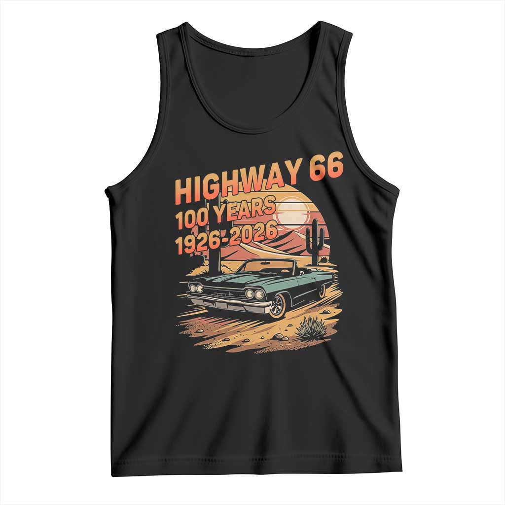 Route Highway 66 Centennial Tank Top 100 Year Road Trip Adventure TS12 Black Print Your Wear