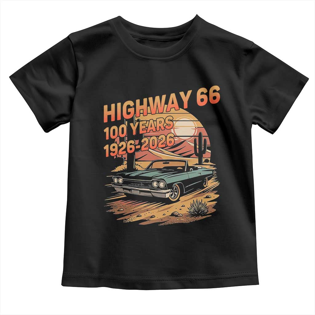 Route Highway 66 Centennial Toddler T Shirt 100 Year Road Trip Adventure TS12 Black Print Your Wear