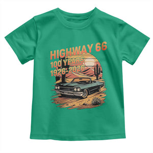 Route Highway 66 Centennial Toddler T Shirt 100 Year Road Trip Adventure TS12 Irish Green Print Your Wear