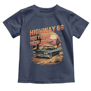 Route Highway 66 Centennial Toddler T Shirt 100 Year Road Trip Adventure TS12 Navy Print Your Wear