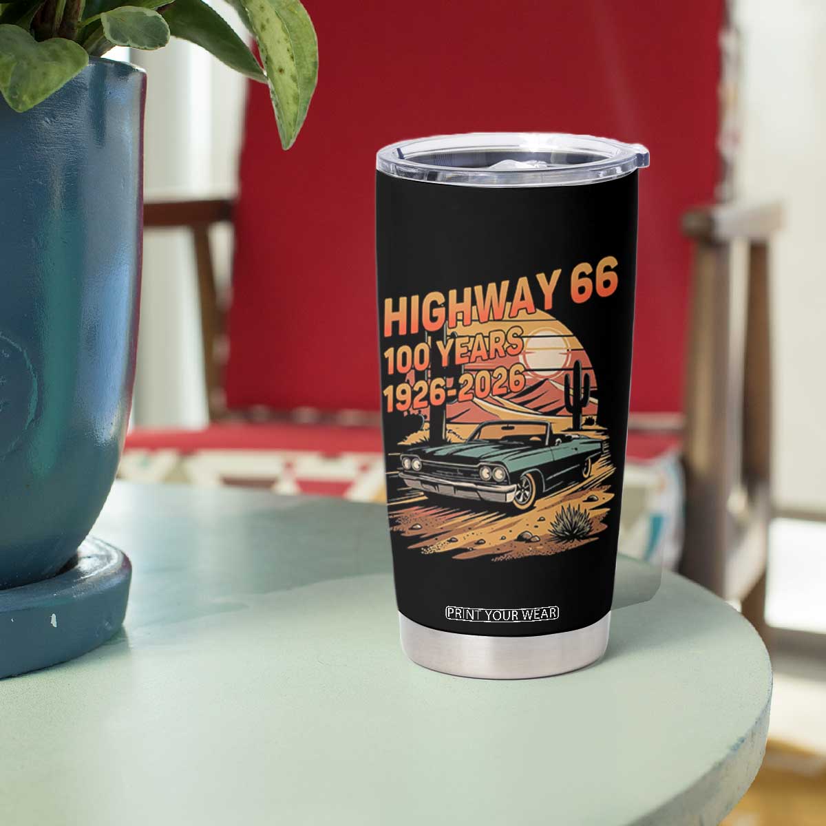 Route Highway 66 Centennial Tumbler Cup 100 Year Road Trip Adventure TS12 Print Your Wear